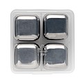 Re-usable stainless steel ice cubes 4pc