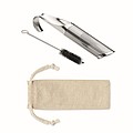 Re-usable Stainless steel pipe tea infuser set in cotton pouch