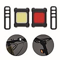 Rechargeable bike light set, black