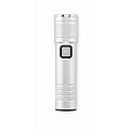 Rechargeable COB light torch, matt silver