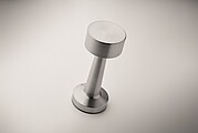 Rechargeable iron table lamp, matt silver