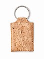 Rectangular cork key ring