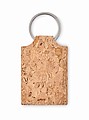 Rectangular cork key ring