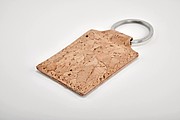 Rectangular cork key ring
