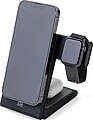 Recycled ABS 3-in-1 magnetic wireless charger Valerio, black