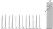 Recycled ABS golf tee set Aveline, white