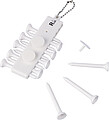 Recycled ABS golf tee set Aveline, white