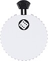 Recycled ABS mechanical dice Cian, white/black