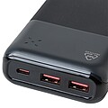 Recycled ABS powerbank Rayen, black