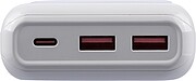 Recycled ABS powerbank Rayen, white