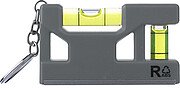 Recycled ABS spirit level keychain Indira, grey