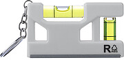 Recycled ABS spirit level keychain Indira, white