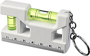 Recycled ABS spirit level keychain Indira, white