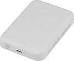 Recycled ABS wireless charger powerbank Miren, white