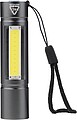 Recycled aluminium COB flashlight Sami, black