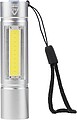 Recycled aluminium COB flashlight Sami, silver