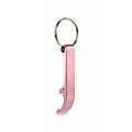 Recycled aluminium key ring, baby pink