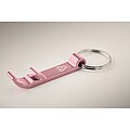 Recycled aluminium key ring, baby pink