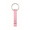 Recycled aluminium key ring, baby pink