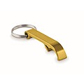 Recycled aluminium key ring, gold