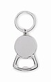 Recycled aluminium key ring, wood