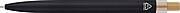 Recycled aluminium lacquered pen set Ilaria, black