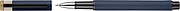 Recycled aluminium lacquered pen set Ilaria, blue