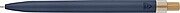 Recycled aluminium lacquered pen set Ilaria, blue