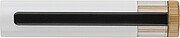 Recycled aluminium lacquered pen set Ilaria, white