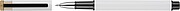 Recycled aluminium lacquered pen set Ilaria, white