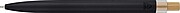 Recycled aluminium lacquered push ballpen Maren, black