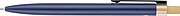 Recycled aluminium lacquered push ballpen Maren, blue