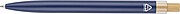 Recycled aluminium lacquered push ballpen Maren, blue