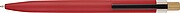 Recycled aluminium lacquered push ballpen Maren, red