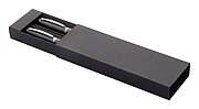Recycled aluminium pen set, grey