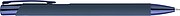 Recycled aluminium rubberized ballpen Anisa, blue