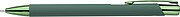 Recycled aluminium rubberized ballpen Anisa, green