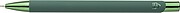 Recycled aluminium rubberized ballpen Anisa, green