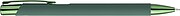 Recycled aluminium rubberized ballpen Anisa, green