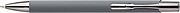 Recycled aluminium rubberized ballpen Anisa, grey