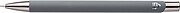 Recycled aluminium rubberized ballpen Anisa, grey