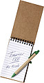 Recycled cardboard, wire bound notebook with 70 lined sheets