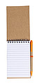 Recycled cardboard, wire bound notebook with 70 lined sheets