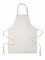 Recycled cotton apron, white