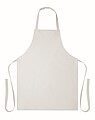 Recycled cotton apron, white