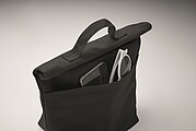 Recycled cotton cooler bag, black