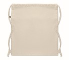 Recycled cotton drawstring bag
