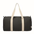 Recycled cotton sports bag, black
