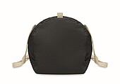 Recycled cotton sports bag, black