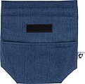 Recycled denim cooler roll-top bag Mira, blue